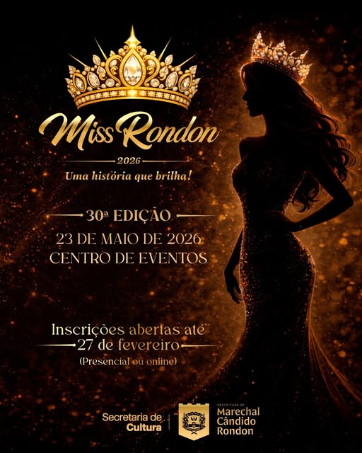 Abertas as inscrições para o Miss Rondon 2026