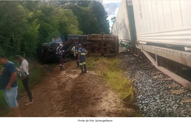 Rondonense morre em acidente envolvendo caminhão e trem