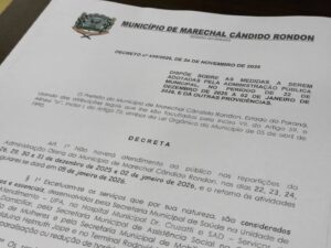 Definidos os horários de funcionamento das repartições públicas municipais rondonenses neste final de ano e início de 2026