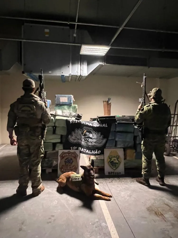 Policia apreende uma tonelada e meia de maconha no interior de Nova Santa Rosa