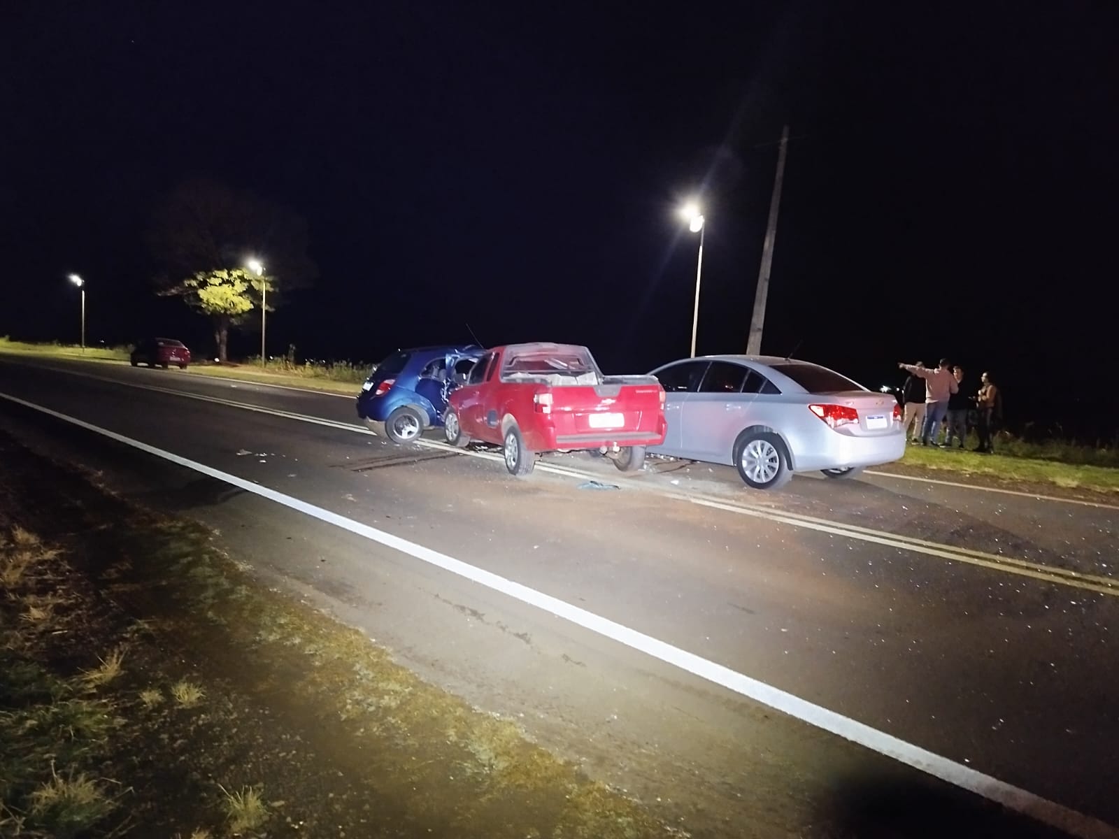 Acidente envolve três veículos na rodovia Pato Bragado a Entre Rios do Oeste