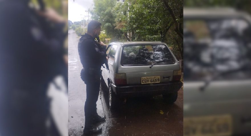 Fiat Uno furtado em Marechal Rondon é recuperado em Cascavel