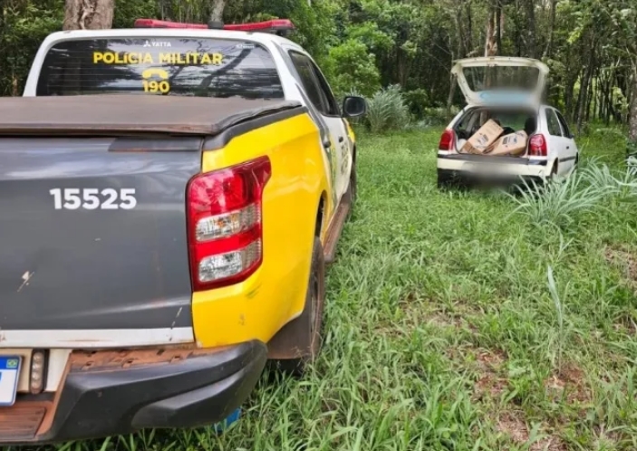 Veiculo e cigarros são apreendidos em Arroio Guaçu