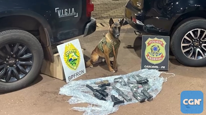 Pistolas e Fuzis são apreendidos em Cascavel