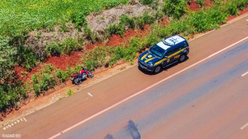 Colisão na 163 entre Toledo a Marechal deixa motociclista ferido