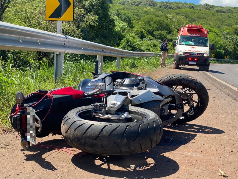 Motociclista perde a vida em acidente na BR 163 entre Mercedes e Guaira