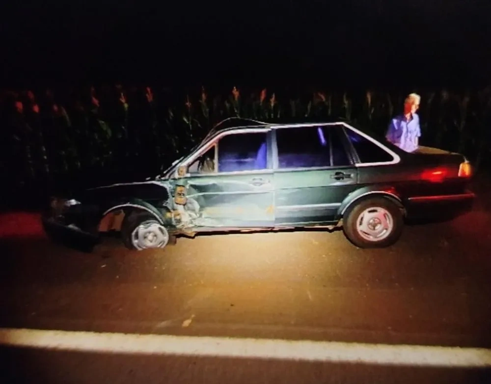 Veículos colidem lateralmente na PR 182 em Maripá