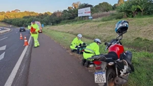 Policia Rodoviária registra acidentes envolvendo motocicletas