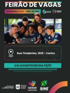 Feirão de Vagas oferece oportunidades de emprego e aprendizagem para jovens nesta quarta-feira