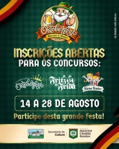 Abertas as inscrições para os concursos da Rainha da 36ª Oktoberfest, Casal Fritz e Frida e Casal Kleine Kinder