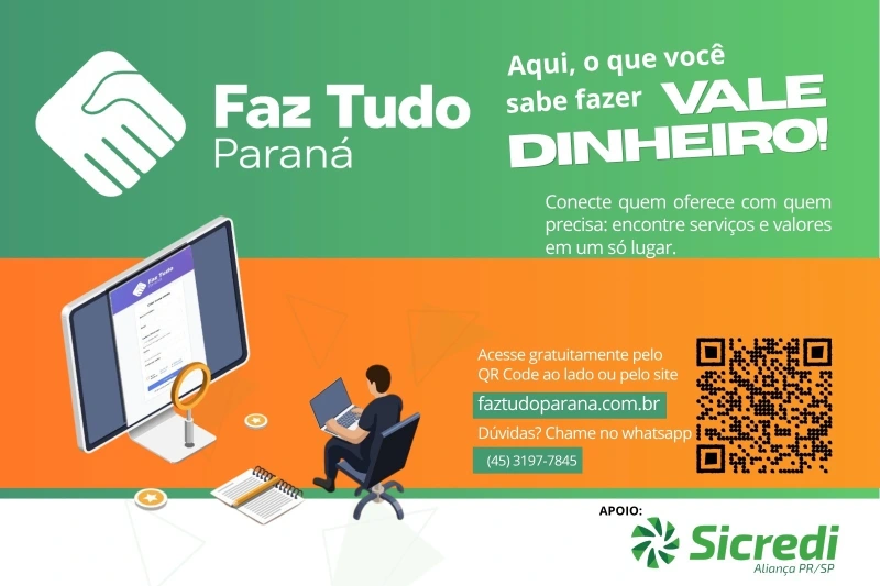 Encontre o serviço que procura acessando FazTudoParana.com.br
