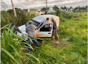 Capotamento envolveu Renault Kangoo em Nova Santa Rosa
