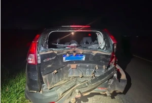 Colisão traseira no trecho Porto Mendes a Marechal Rondon