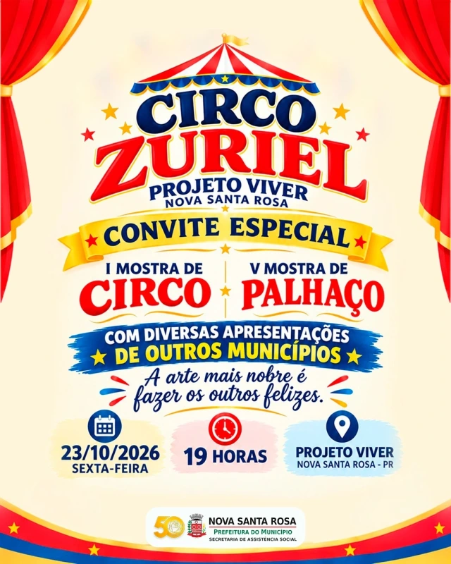 Projeto Viver promove I Mostra de Circo e V Mostra de Palhaço em Nova Santa Rosa