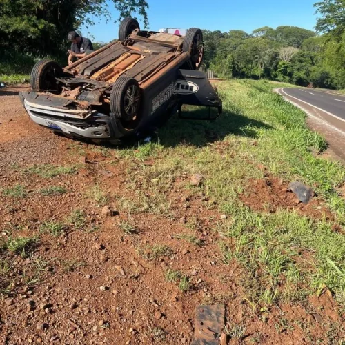 Novo capotamento na “Curva da Coresul”