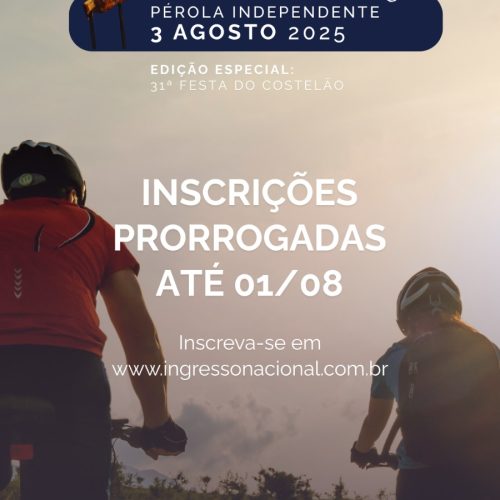 Inscrições prorrogadas para o 2º Costelão Bike Tour em Pérola Independente