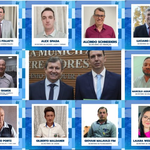 Governo Jair e Robinho anuncia novos secretários para a gestão de Entre Rios do Oeste.