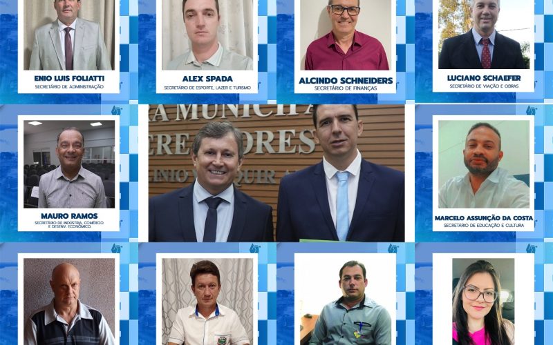 Governo Jair e Robinho anuncia novos secretários para a gestão de Entre Rios do Oeste.