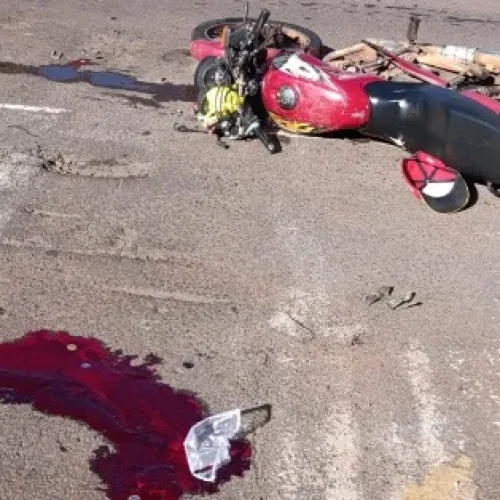 Colisão entre carro e moto faz vitima com ferimentos graves em Mal Rondon