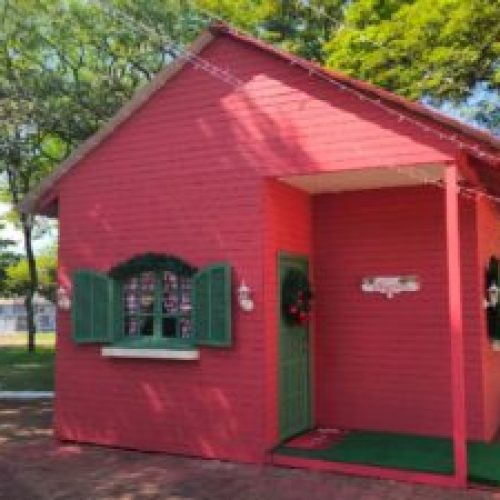 Casinha do Papai Noel recebe visitas até 21 de dezembro em Marechal Cândido Rondon