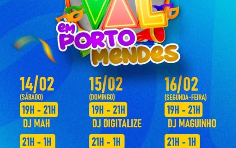 Tudo preparado para o feriadão de Carnaval em Porto Mendes