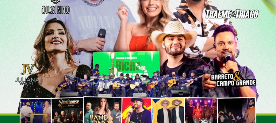 Dilsinho, Thaeme e Thiago, Barreto e Campo Grande, Julianas Valiati e Orquestra de Viola Caipira Bicho do Paraná estarão no Ecoturismo 2025