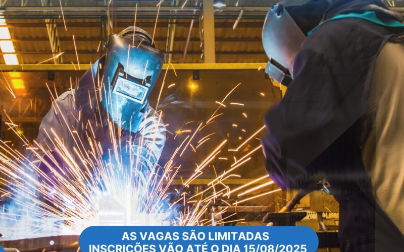 Estão abertas as inscrições para os cursos de Soldador e Costura Industria
