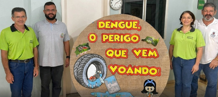 Equipe de Vigilância Ambiental e Endemias de Pato Bragado Instala Painéis Informativos sobre cuidados com a dengue