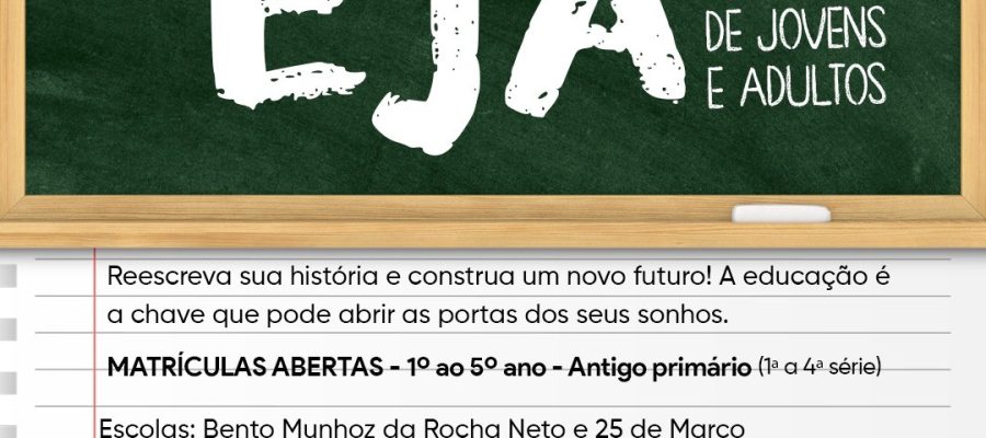 Secretaria de Educação informa que ainda há vagas para a EJA em Marechal Cândido Rondon