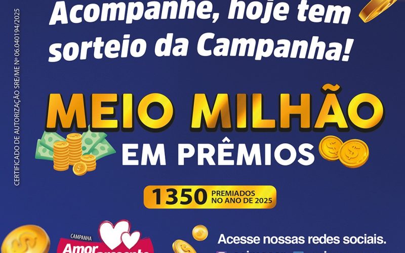 Sorteio da campanha do Dia das Crianças da Acimacar acontece nesta terça-feira (14)