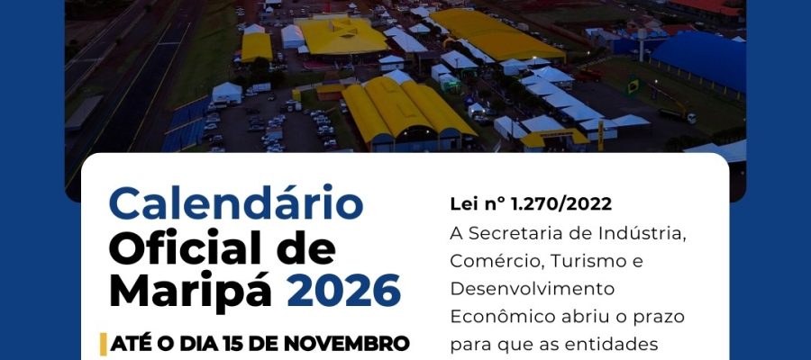 Prazo para inclusão de eventos no Calendário Oficial 2026 termina esta semana