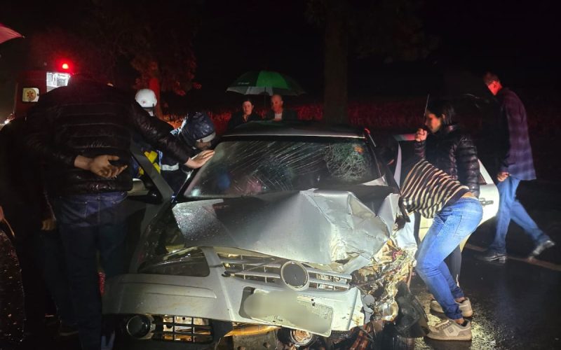 Acidente na PR-182 em Maripá deixa jovem ferido