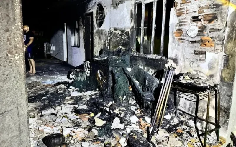 Incêndio na casa paroquial de Ouro Verde do Oeste