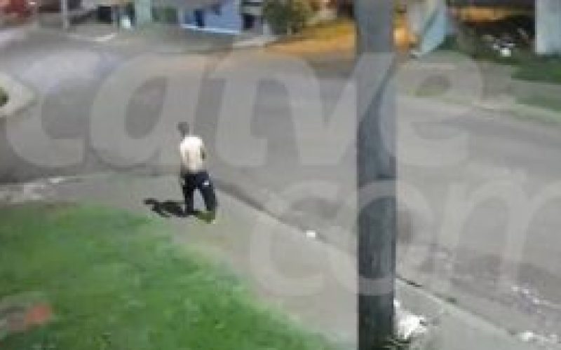 Câmeras flagram momento que homem é morto a pedradas em Cascavel