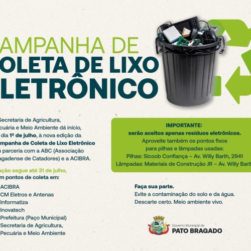 Campanha de Coleta de Lixo Eletrônico em Pato Bragado