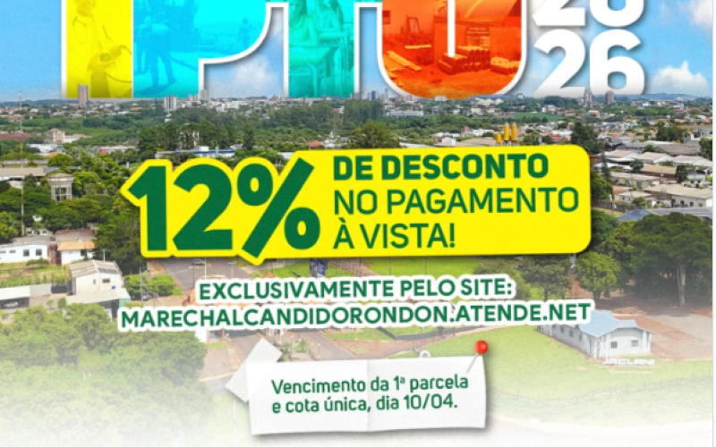 Tributos digitais terão desconto de 12% em 2026 em Marechal Cândido Rondon