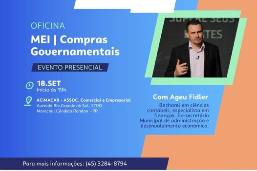 Prefeitura promove palestra gratuita sobre Compras Governamentais
