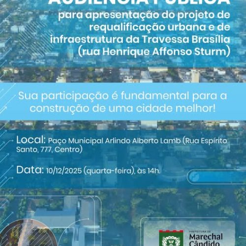 Audiência pública sobre revitalização do entorno da Praça Willy Barth acontece na quarta-feira (10)