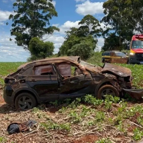 Perseguição pela PRF termina em capotamento e uma vitima fatal