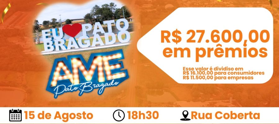 Prefeitura de Pato Bragado Realiza Segundo Sorteio da Campanha “AME PATO BRAGADO” 2025