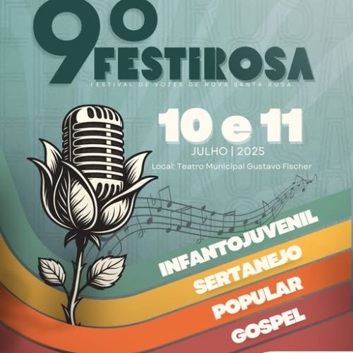 Inscrições para o 9º Festirosa – Festival de Vozes de Nova Santa Rosa seguem abertas até dia 20 de junho