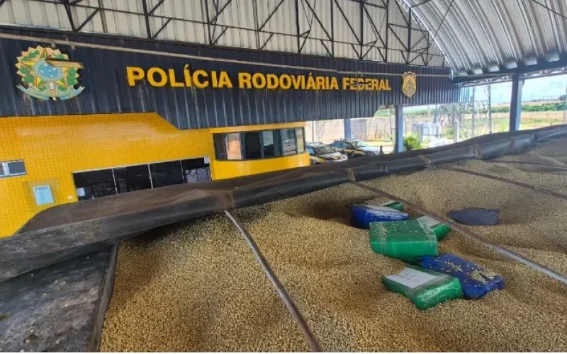 PRF apreende mais de 3 toneladas de maconha em carga de soja