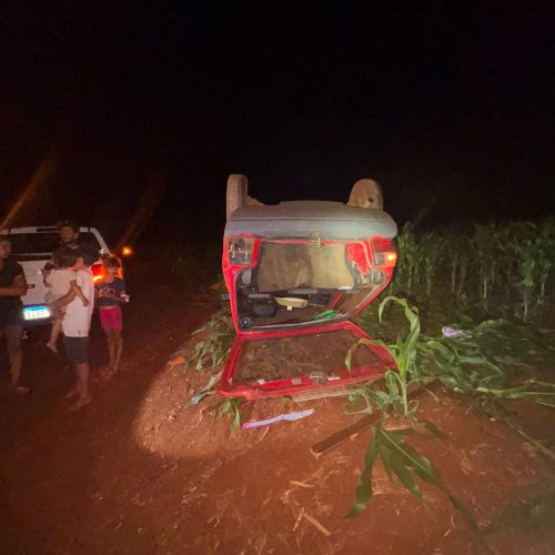 Homem fica ferido em capotamento de veículo entre Toledo e São Pedro do Iguaçu