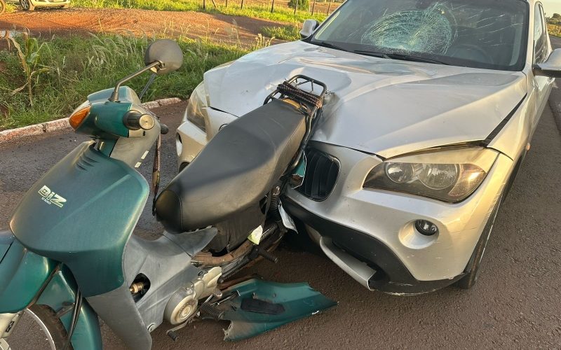 Moto fica ‘cravada’ e homem morre em grave acidente na BR-163 em Guaíra