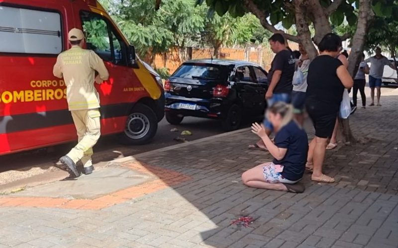 Grande efetivo é mobilizado após criança cair de janela de prédio em Cascavel