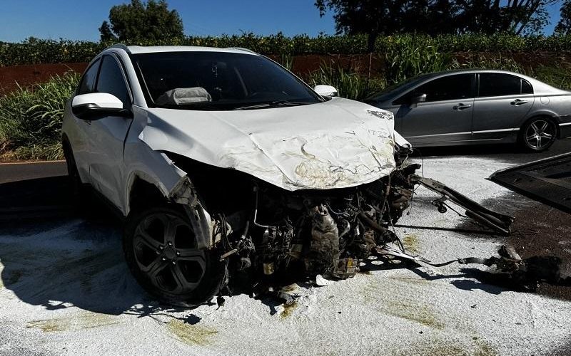 Ultrapassagem em faixa dupla resulta em acidente entre Nova Santa Rosa e Marechal Rondon