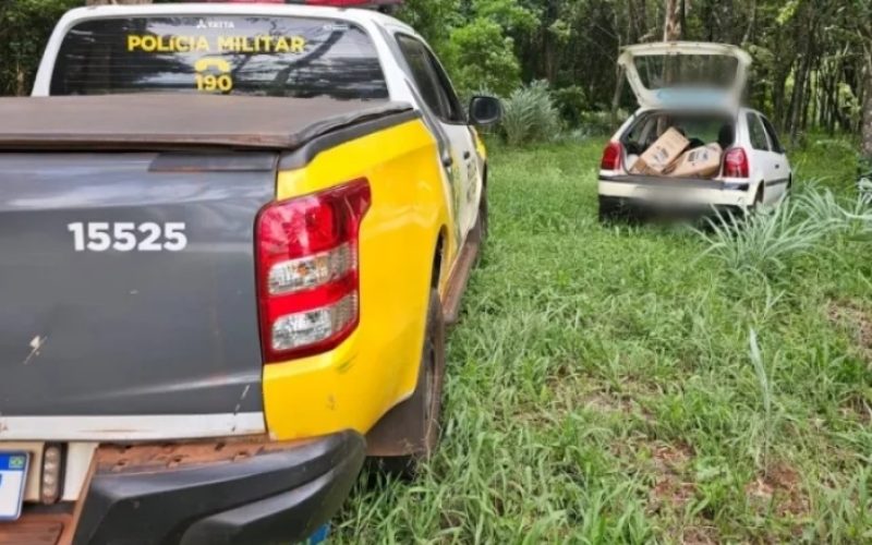 Veiculo e cigarros são apreendidos em Arroio Guaçu