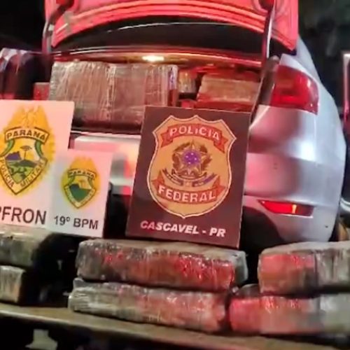 Quase 400kg de maconha são apreendidos após perseguição policial em Toledo