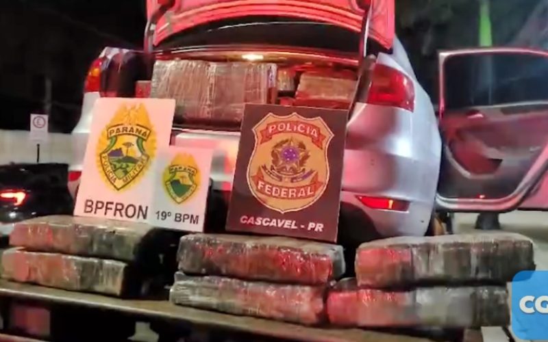Quase 400kg de maconha são apreendidos após perseguição policial em Toledo